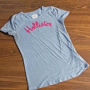 Hollister Brand Tee Shirt Soft Grey Size Large ICONIC!